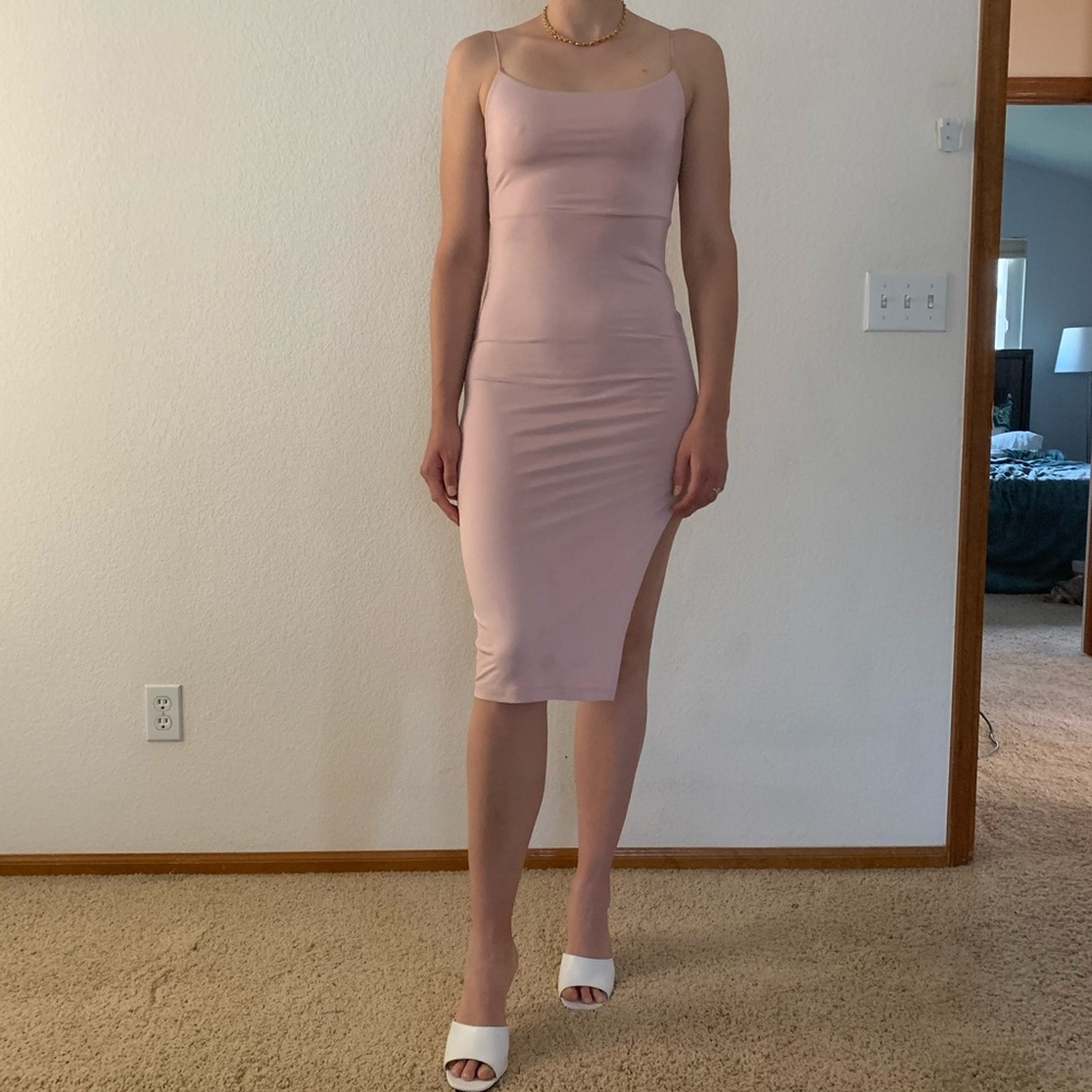ASOS Pale Pink Midi Dress